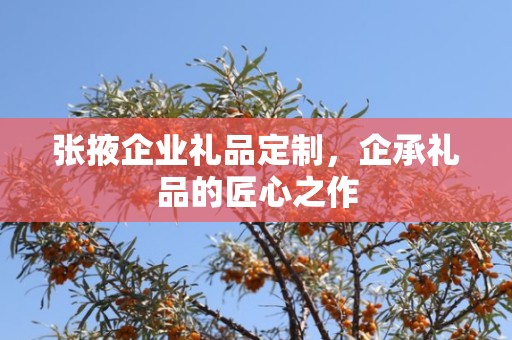 张掖企业礼品定制，企承礼品的匠心之作